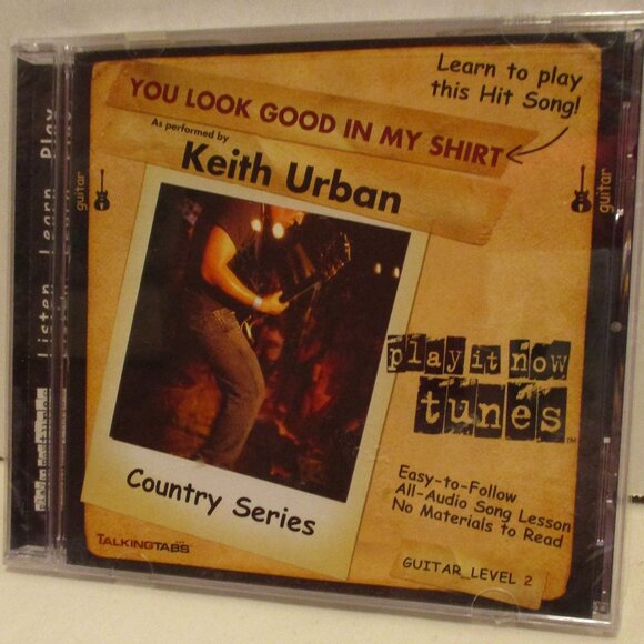 Play it now tunes NEW Keith Urban Black White Guitar Lesson Country Series CD - Picture 1 of 4